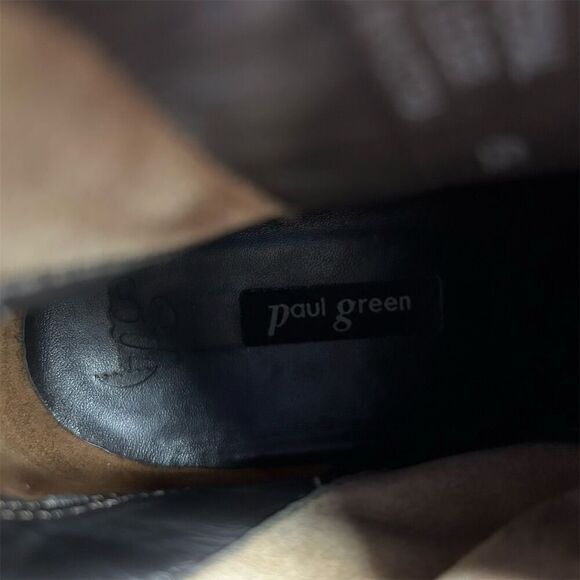 Paul Green Taupe Light Brown Suede Ankle Booties Size 6.5 Casual Block Heel - Picture 11 of 12